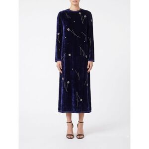 Forte Forte Women Forte Forte Floral Embroidered Velvet Midi Tunic With Beads